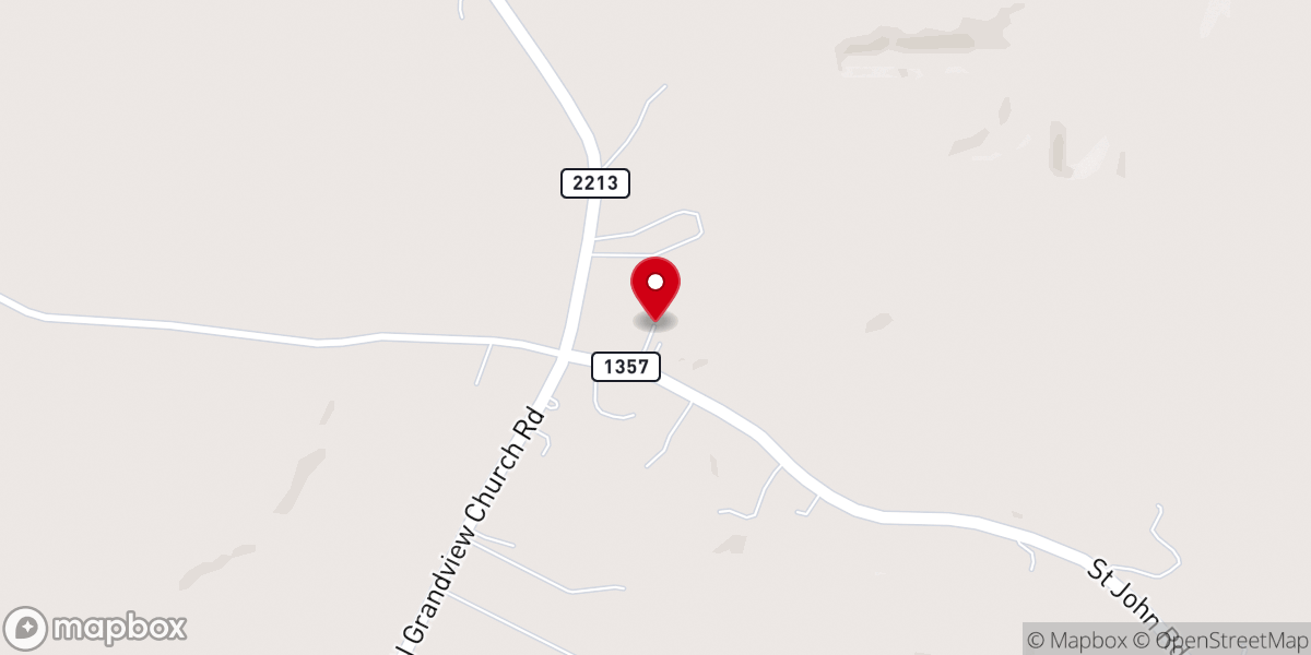 Map showing location of Grandview Church