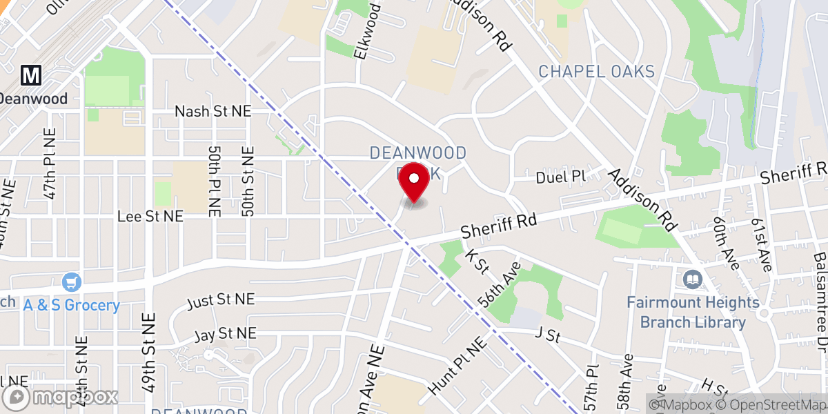 Map showing location of Deliverance Fellowship Outreach Ministries Inc