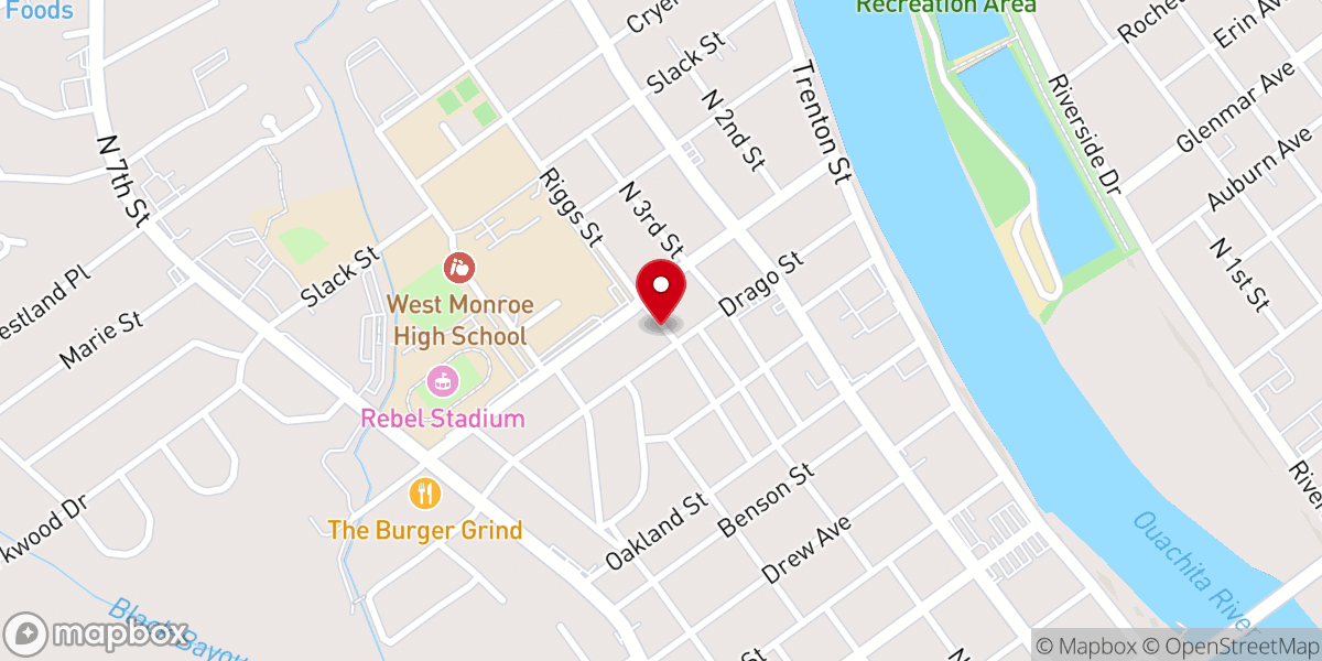 Map showing location of Edgewood Baptist Church