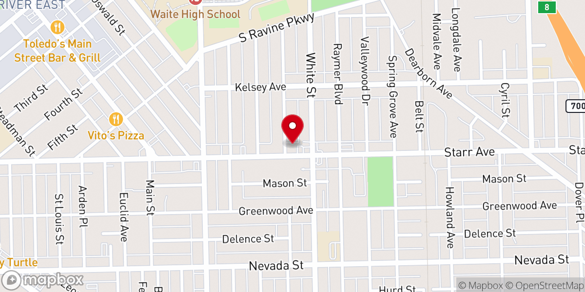Map showing location of Memorial United Church of Christ