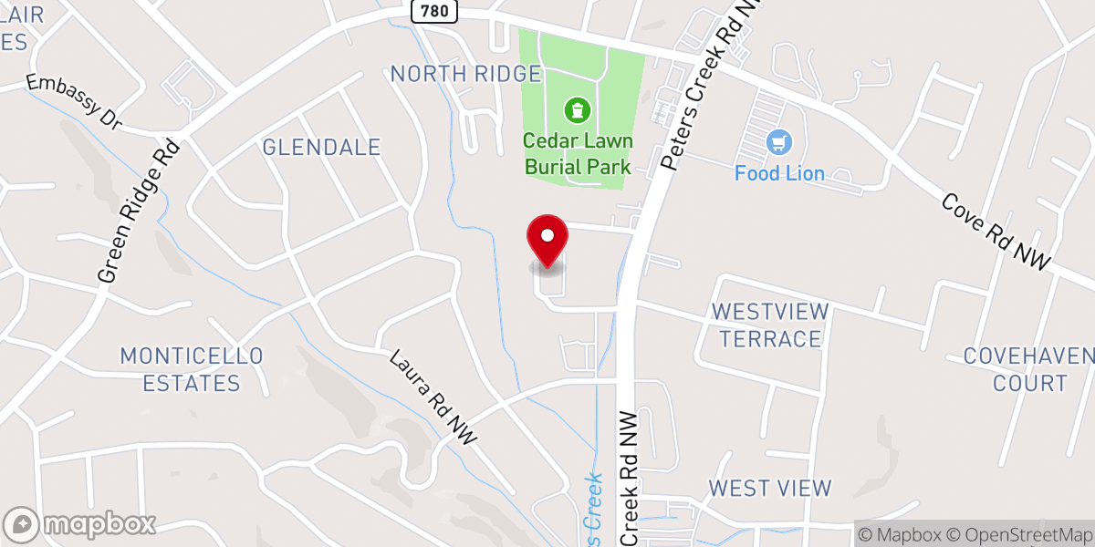 Map showing location of Sovereign Grace Community Church