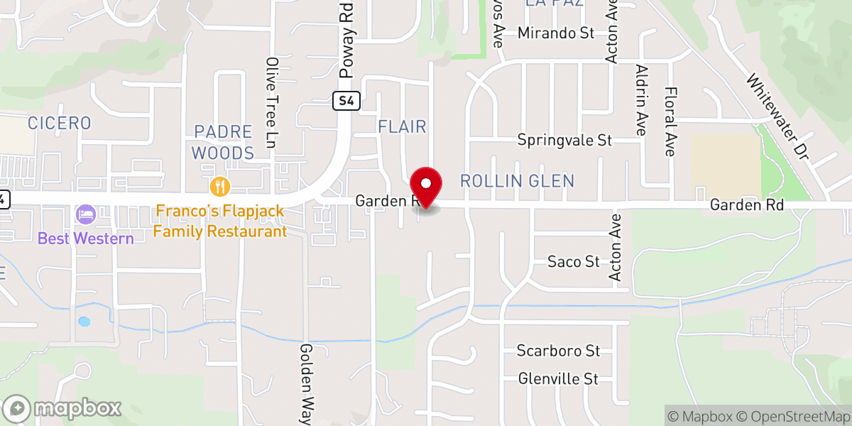 Map showing location of Trinity Baptist Church