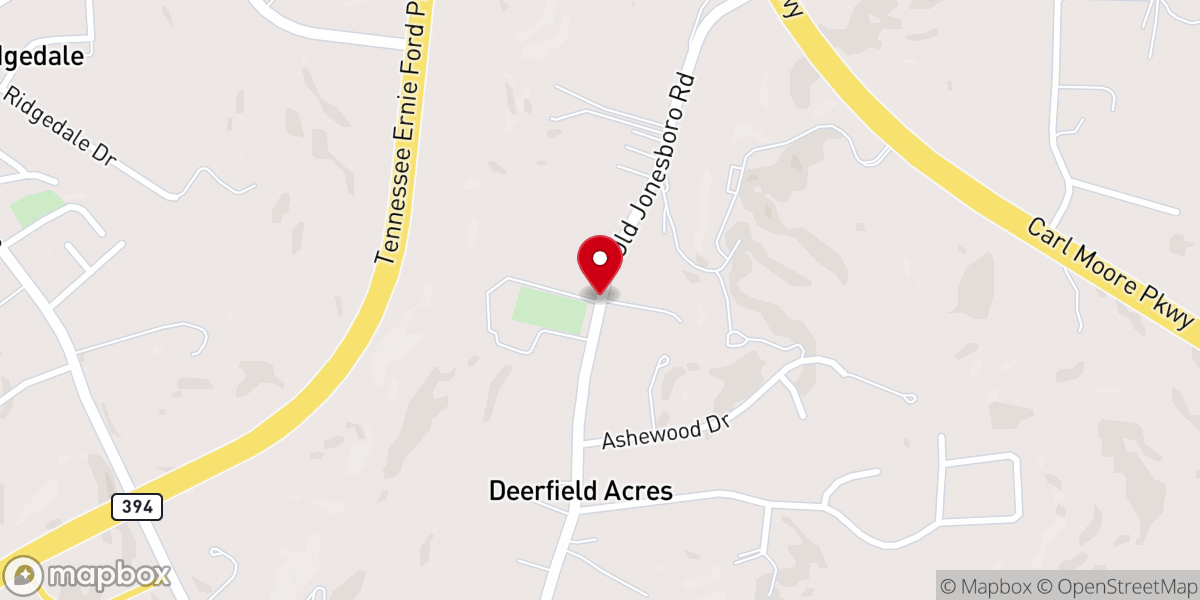 Map showing location of Eastern Heights Presbyterian Church