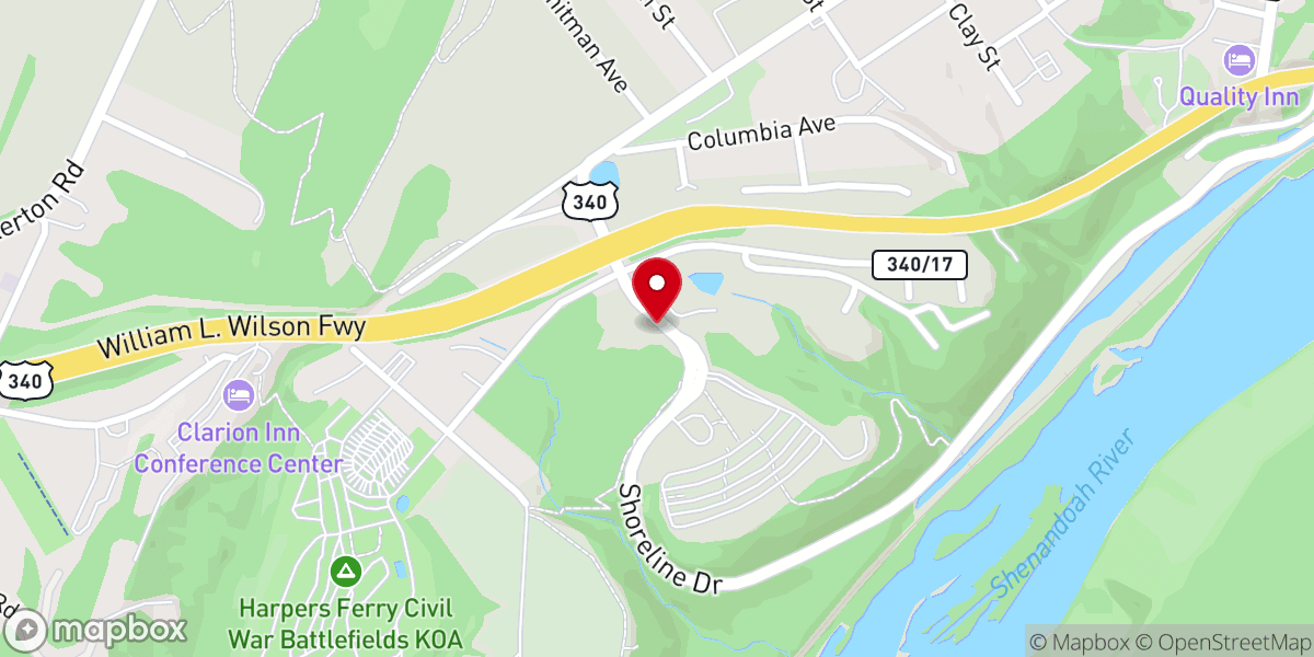 Map showing location of Harpers Ferry National Historical Park