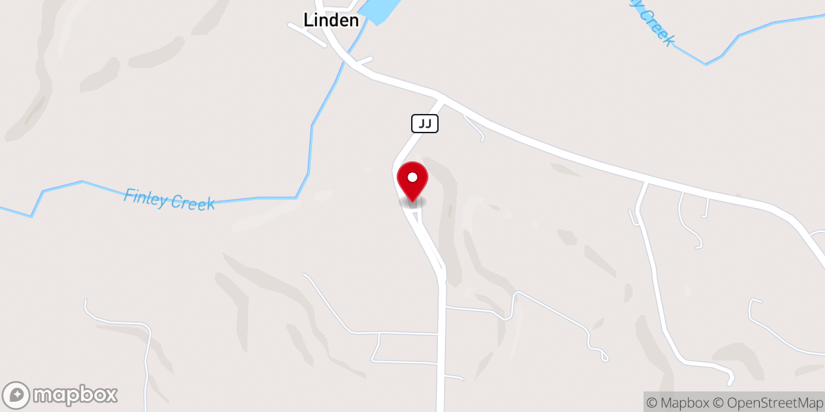 Map showing location of Linden Chapel