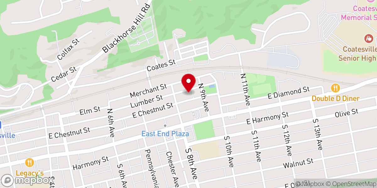 Map showing location of Historic Hutchinson Memorial UAME Church