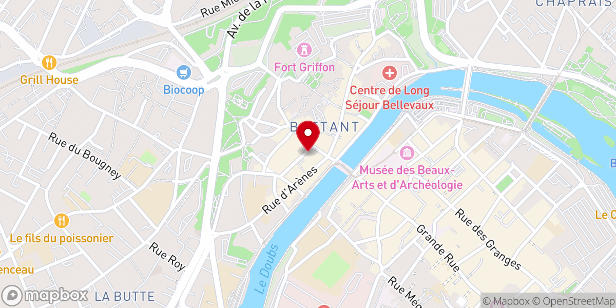 Map showing location of Musée de l'église Sainte-Madeleine de Besançon