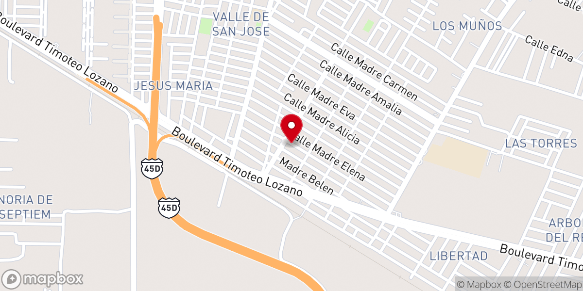Map showing location of Iglesia Bautista Monte Sion