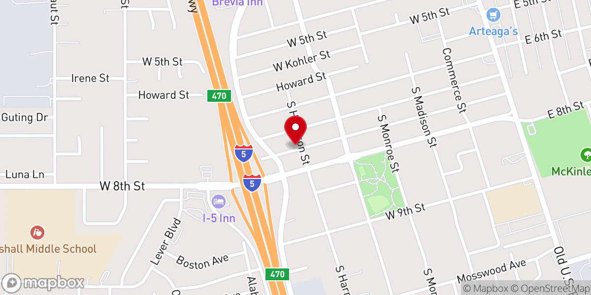 Map showing location of Bethany Temple