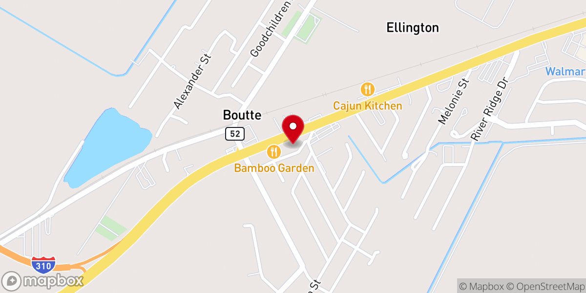 Map showing location of Boot T's Seafood