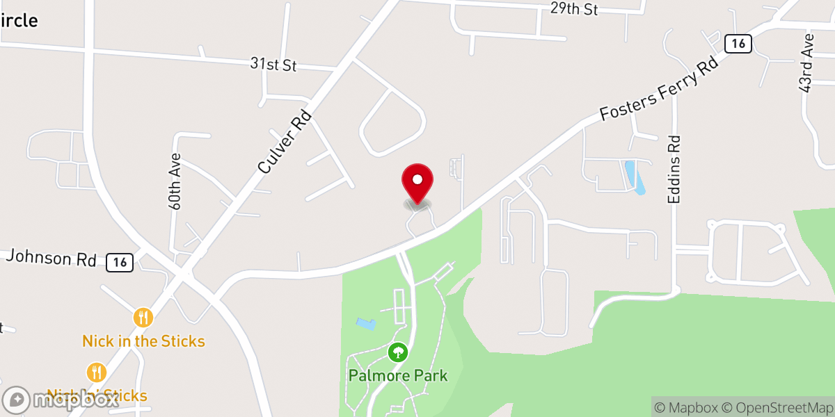Map showing location of Good Shepherds Baptist Church