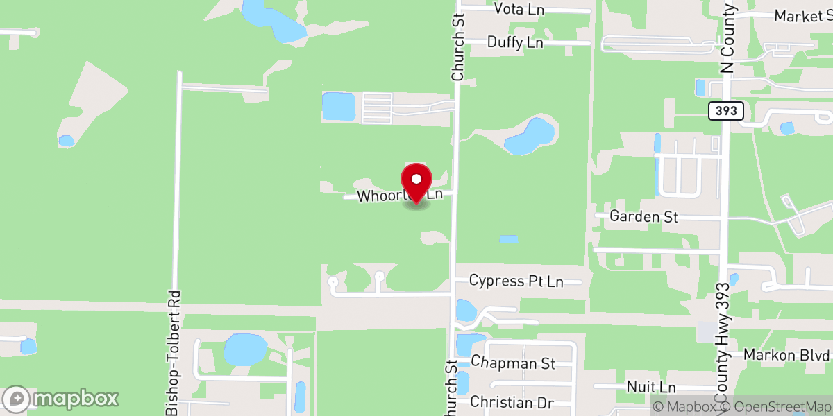 Map showing location of South Walton Church of Christ
