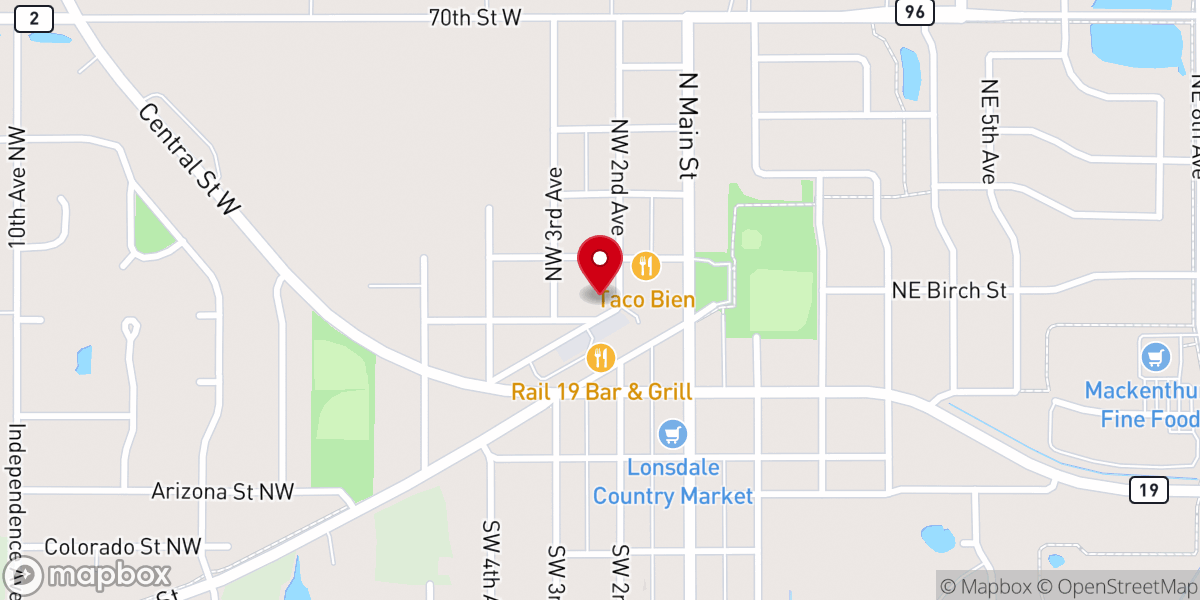 Map showing location of Triumphant Life Church