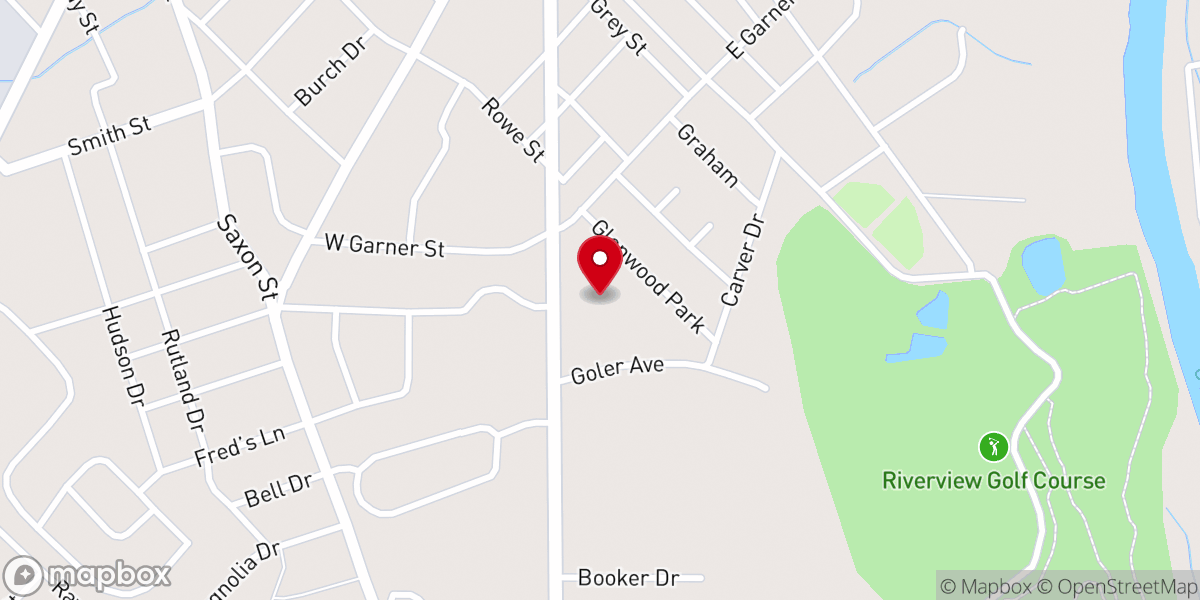 Map showing location of St Peters Baptist Church