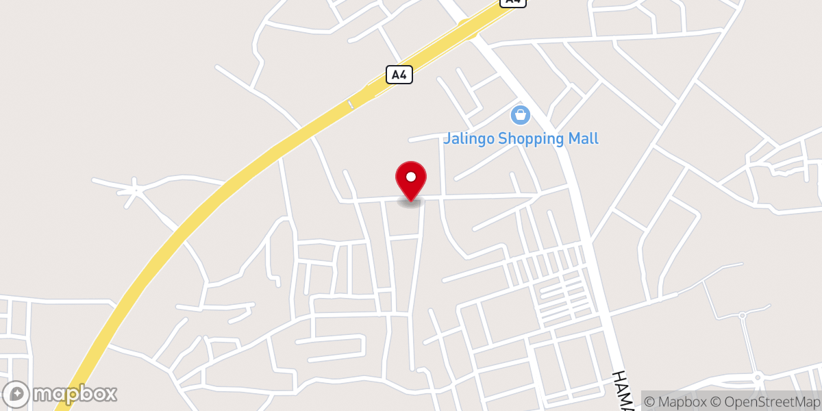 Map showing location of Albarka Cathedral