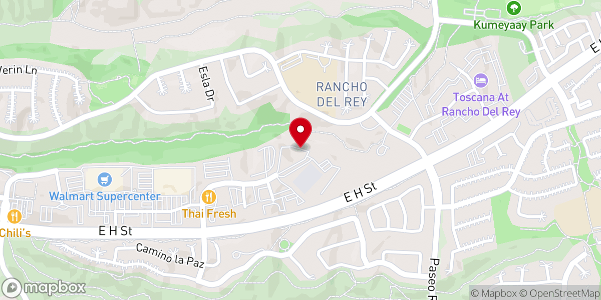 Map showing location of Rancho Del Rey Christian Church