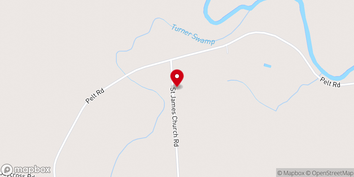 Map showing location of Saint James Church