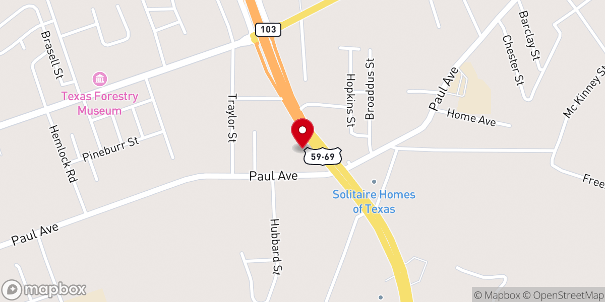 Map showing location of Eastview United Pentecostal Church