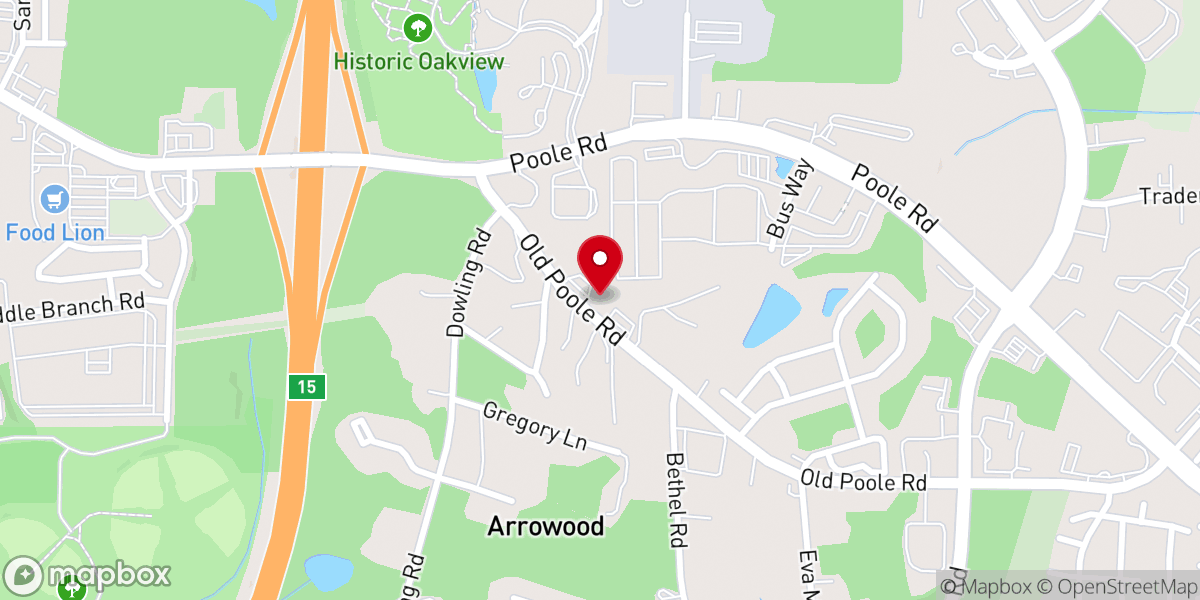 Map showing location of New Bethel Christian Church
