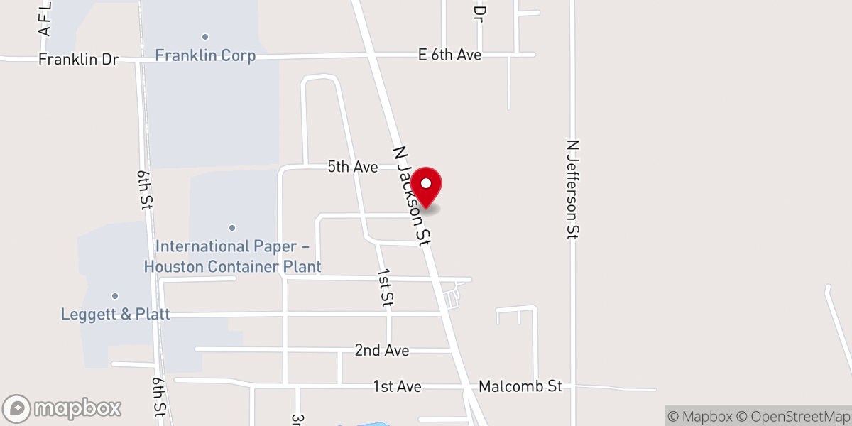 Map showing location of Houston Church of the Nazarene