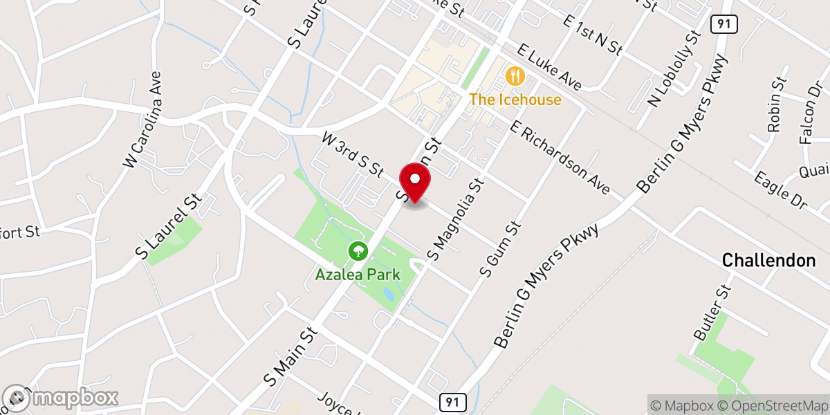 Map showing location of Bethel AME Church