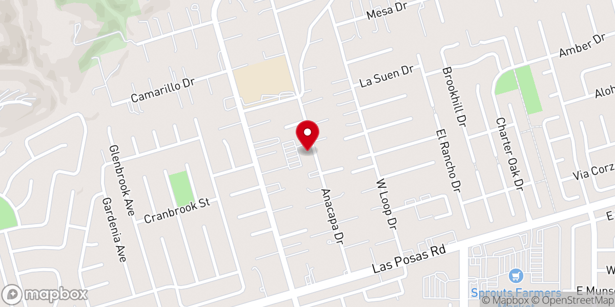 Map showing location of Camarillo United Methodist Church