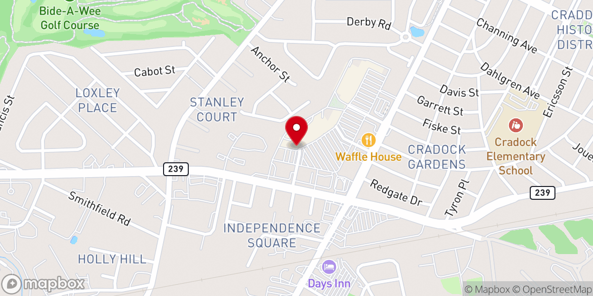 Map showing location of The Door Christian Fellowship Church