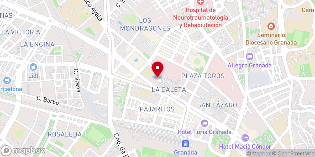 Map showing location of La visión de los Arcángeles