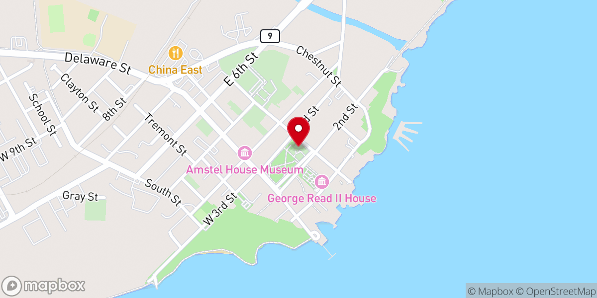 Map showing location of Immanuel Episcopal Church on the Green