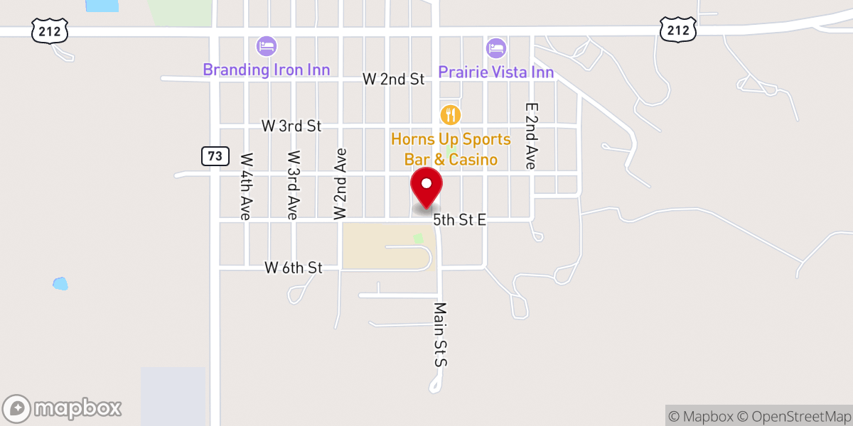 Map showing location of Bethel Lutheran Church