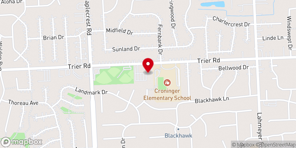 Map showing location of Faith Baptist Church