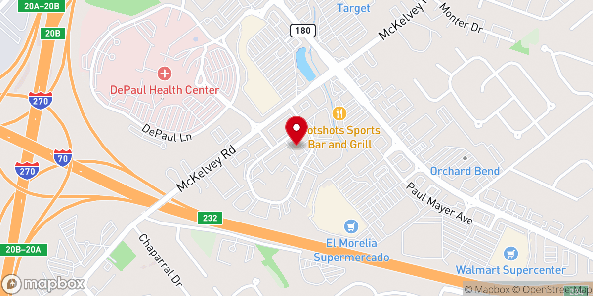 Map showing location of RCCG Jesus' House St Louis