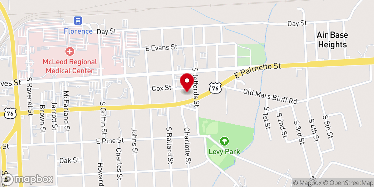 Map showing location of Church of Christ Holiness