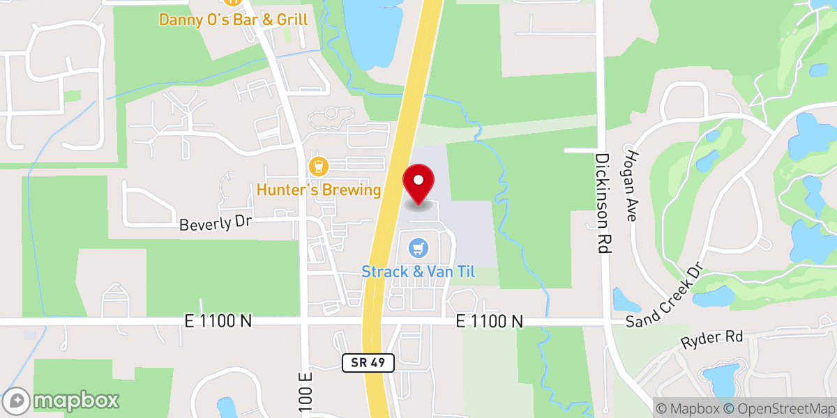 Map showing location of Duneland Community Church