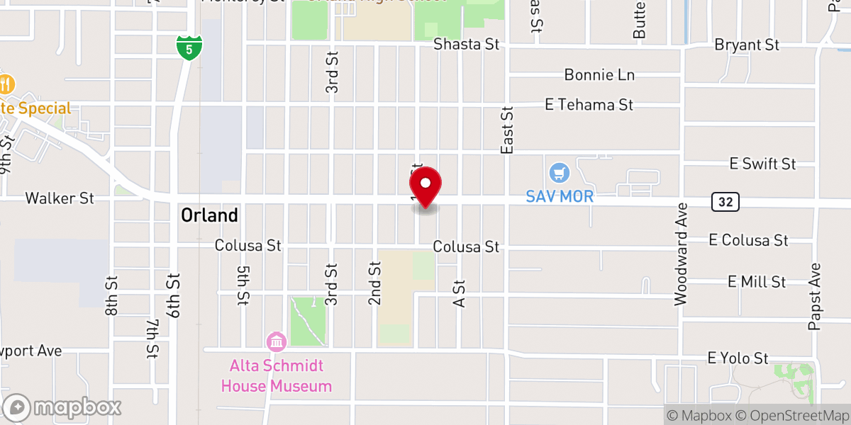 Map showing location of Federated Church United Methodist