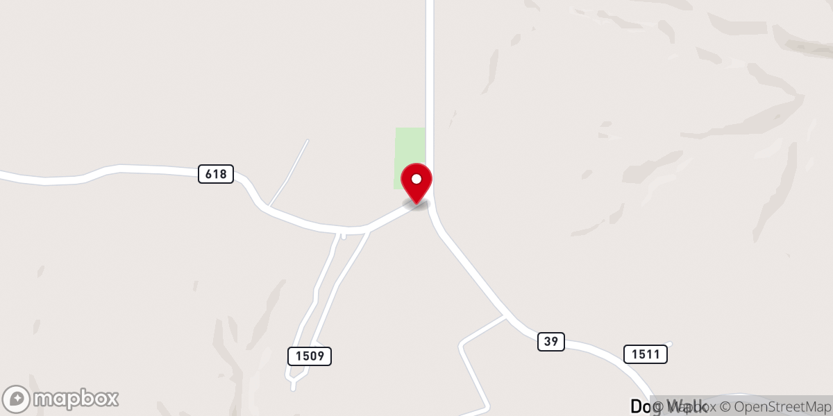 Map showing location of New Hope Church