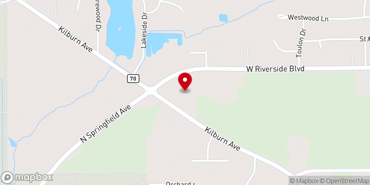 Map showing location of Saint Matthew Lutheran Church