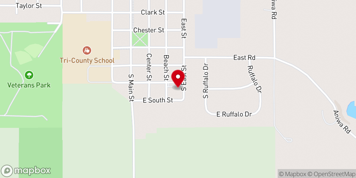 Map showing location of St. Paul's Catholice Church