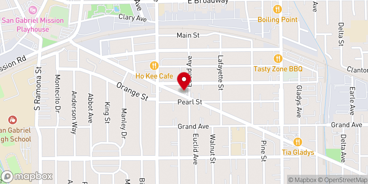 Map showing location of Gideon Foursquare Church