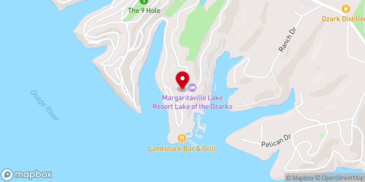Map showing location of Margaritaville Lake Resort Lake of the Ozarks