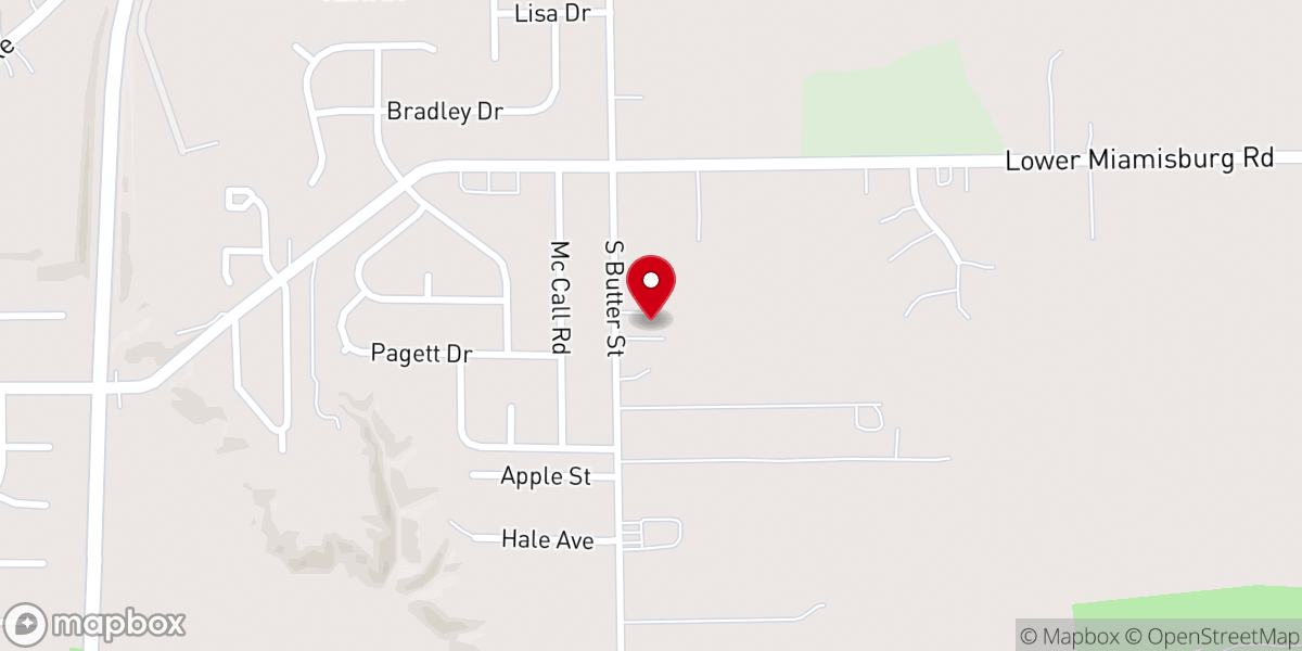 Map showing location of Germantown Church of the Nazarene
