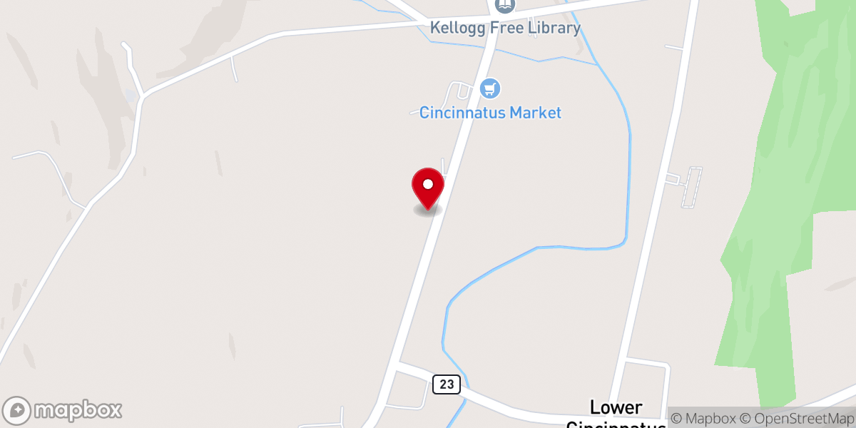 Map showing location of Cincinnatus Christian Union