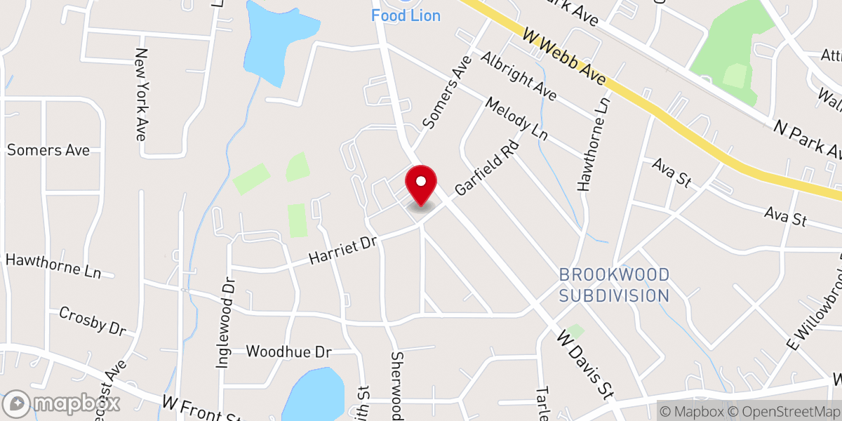 Map showing location of Hope Church Burlington