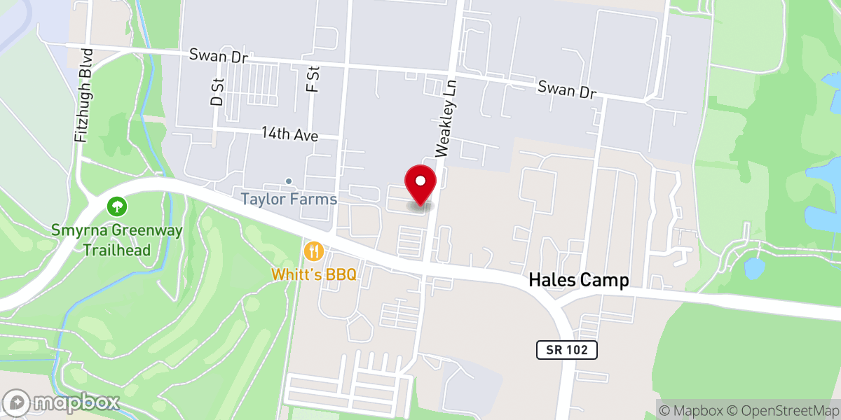 Map showing location of New Life Chrisitan Center