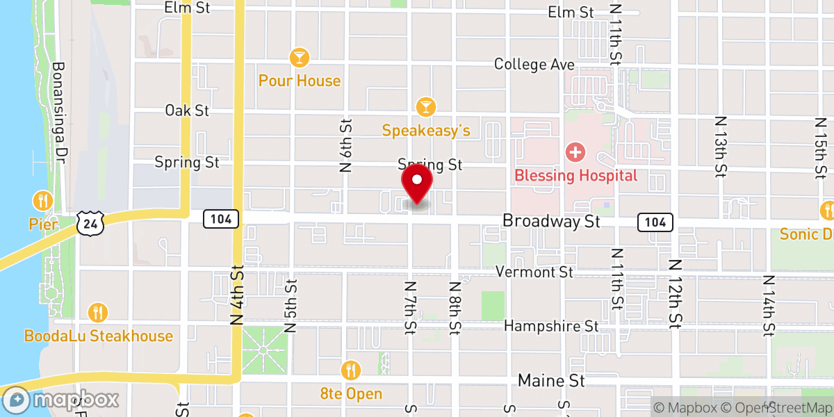 Map showing location of The Well House
