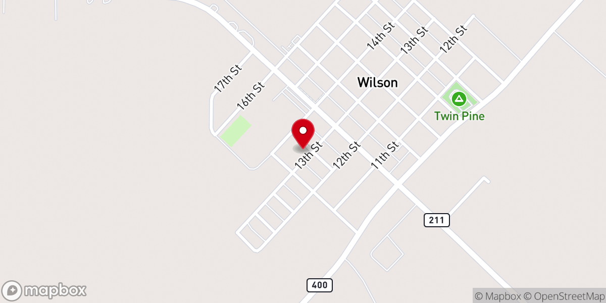 Map showing location of St John Lutheran Church