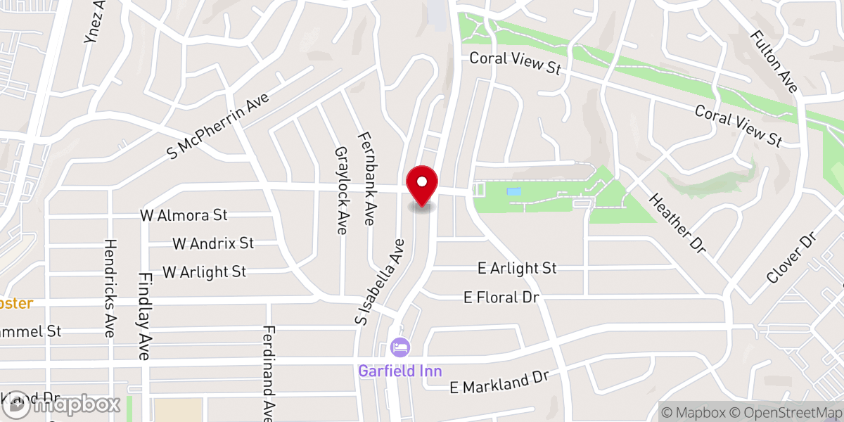Map showing location of Trinity Lutheran Church