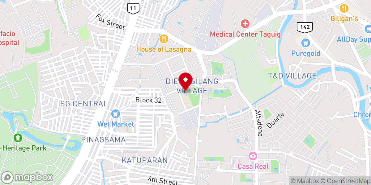 Map showing location of Ligaya ng Panginoon