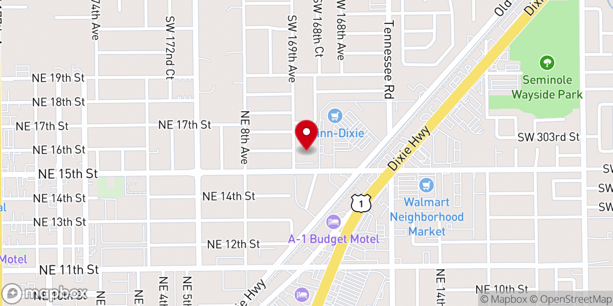 Map showing location of First Christian Church