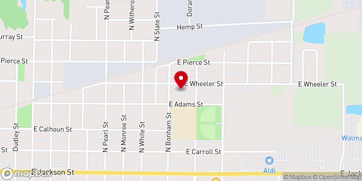 Map showing location of First Missionary Baptist Church